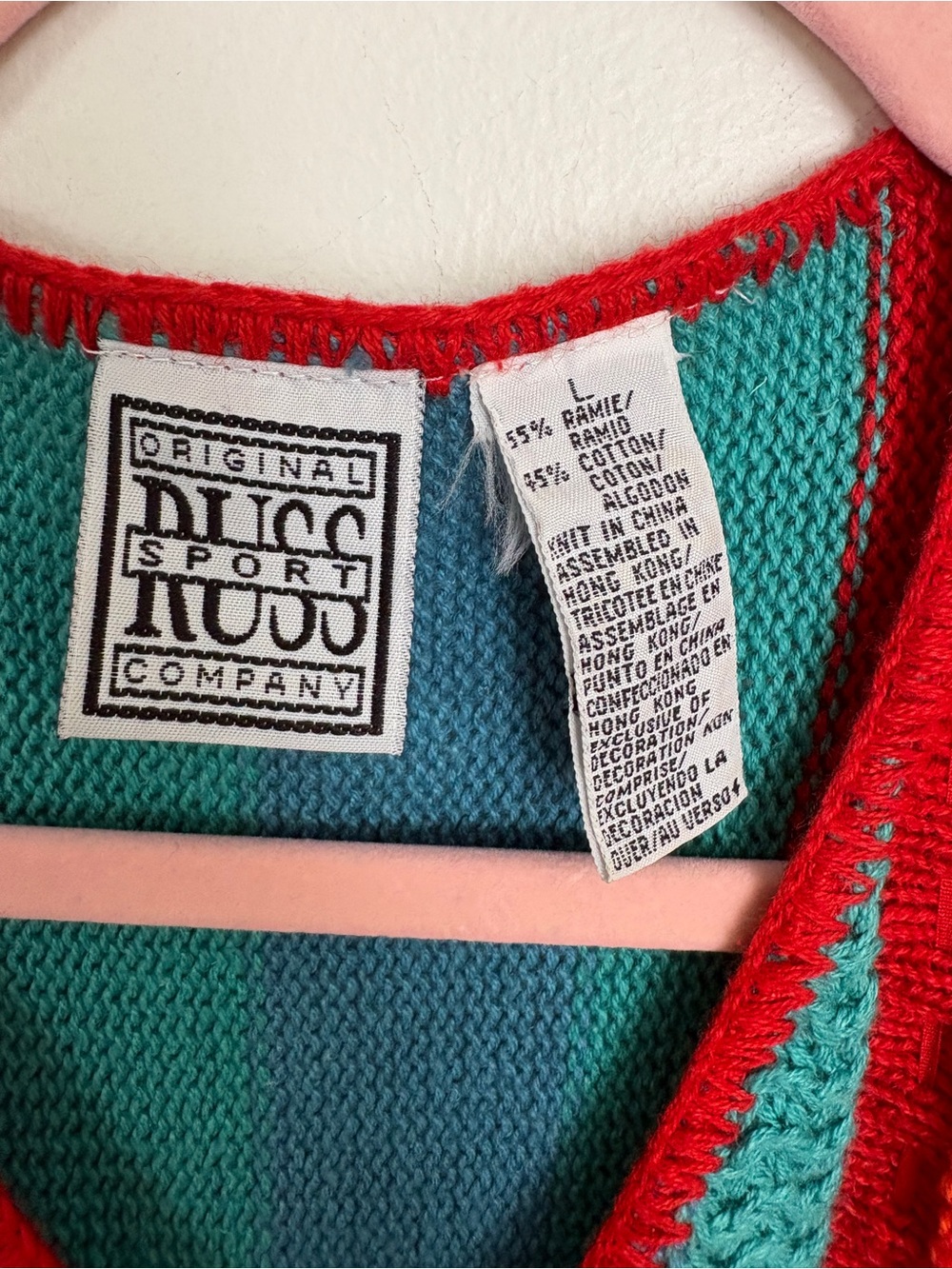 VTG 90s Funky Rainbow Knit Sweater with Retro Vibes - Picture 7 of 8